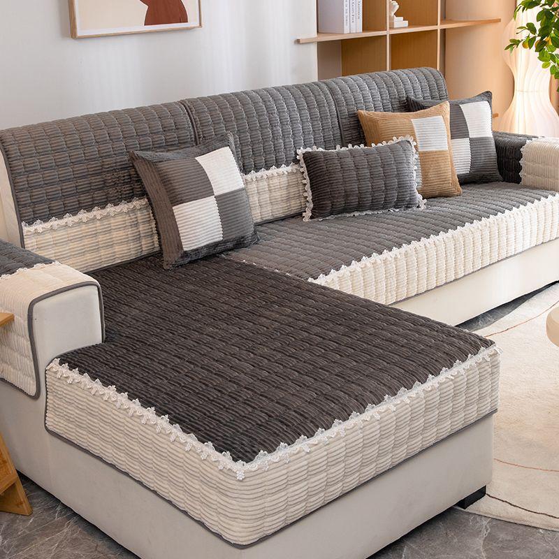 

Осенне-зимняя подушка для дивана, нескользящий плюшевый чехол на сиденье, чехол для дивана, чехол для полотенца на спинку, ткань, вельветовая подушка 110*240cm