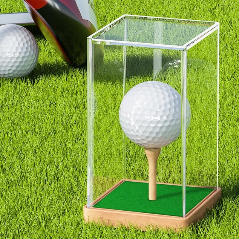 Scatola Contenitore in Acrilico per Palline da Golf Custodia Espositore per Palline da Golf Contenitore Copertura Protettiva per Golf Supporto Antipolvere