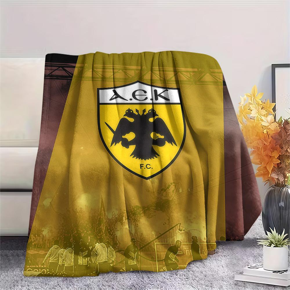 AEK Athens F.C FlAannel Blanket, High quality Comfortable for All Seasons, Home Decor, Warmth and Comfort