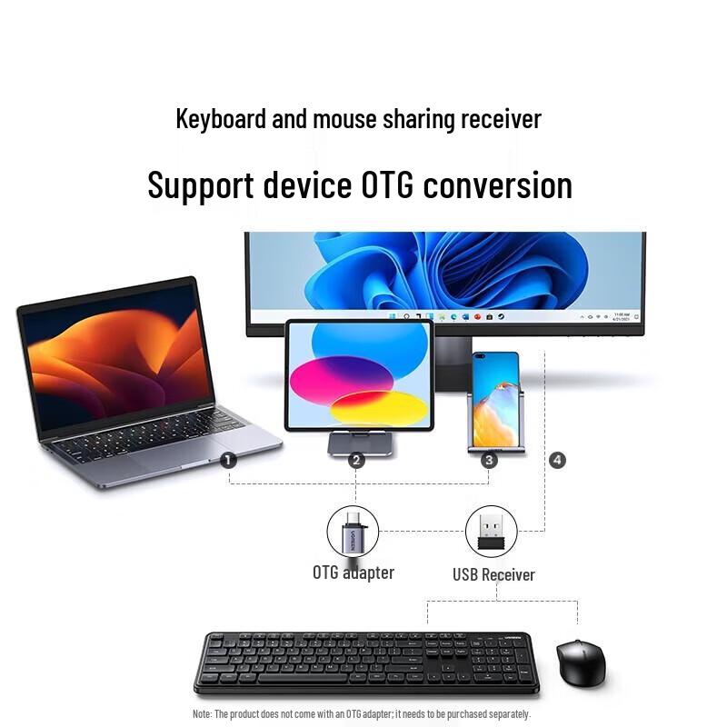 Ugreen K331 Wireless Silent Keyboard and Mouse Combo