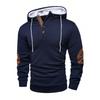 Autumn and Winter Men's Solid Color Jacquard Hooded Sweatshirt Loose Sports Casual Top Jacket