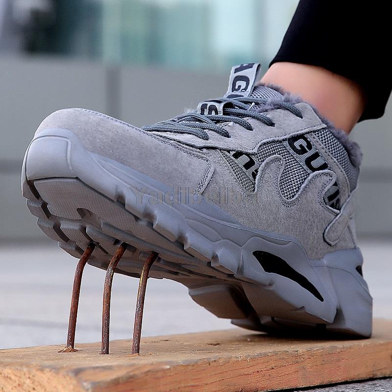 Vernestøvler Herre Vinter Arbeidssko Knusesikre Sikkerhetsvernsko Punkteringssikre Uknuselige Støvler Ståltå Herresko