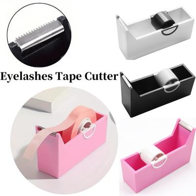 Eyelash Extension Tape Holder Lash Adhesive Tape Cutter Base Dispenser Grafting Lash Plastic Rotating Tape Cutting Makeup Tool