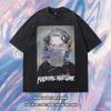 Spring And Summer Design Sense Guochao Brand Washed And Old Short-Sleeved T-Shirt Men'S And Women'S European And American High Street Half-Sleeved Tee