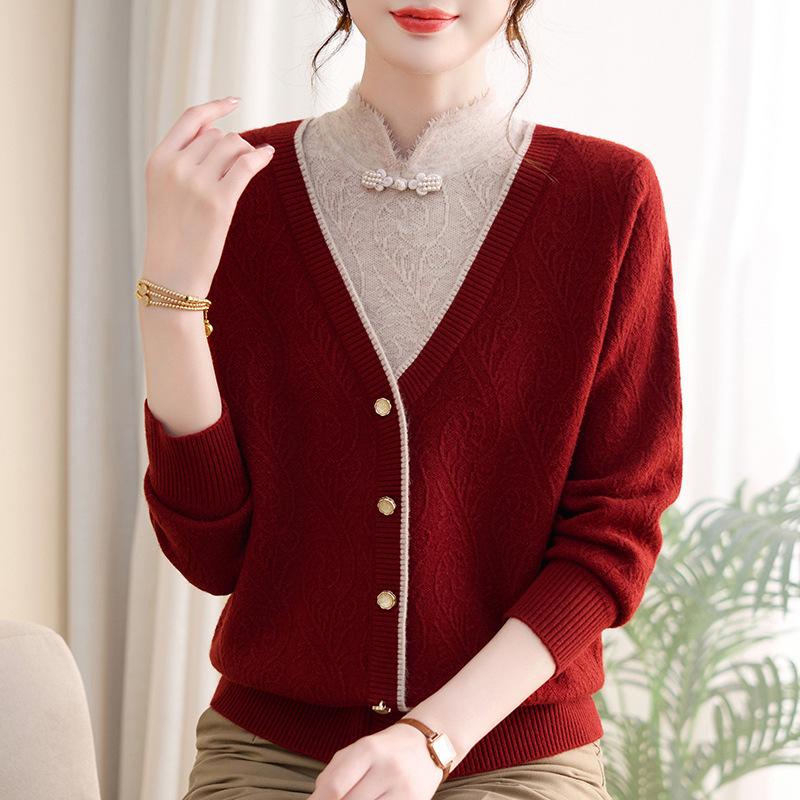 2025 Women s Plus Size Elegant Velvet-Lined Winter Sweater 5XL (140-155 lbs)