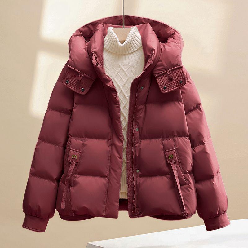 Women's Short Cotton Jacket 2025: Winter Korean Style Loose Stand Collar Down Coat, Thickened and Versatile Outerwear.