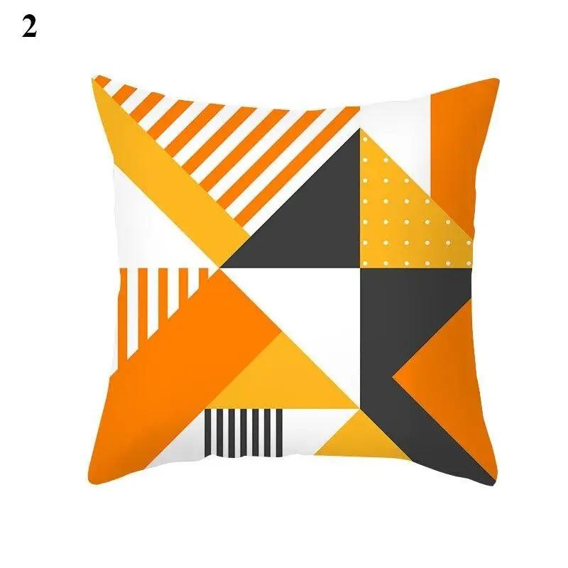 Clip Red Brown Pillowcase Decorative Geometric Print Abstract Pattern Pillowcase Home Supplies Pillowcase Sofa Cushion Cover