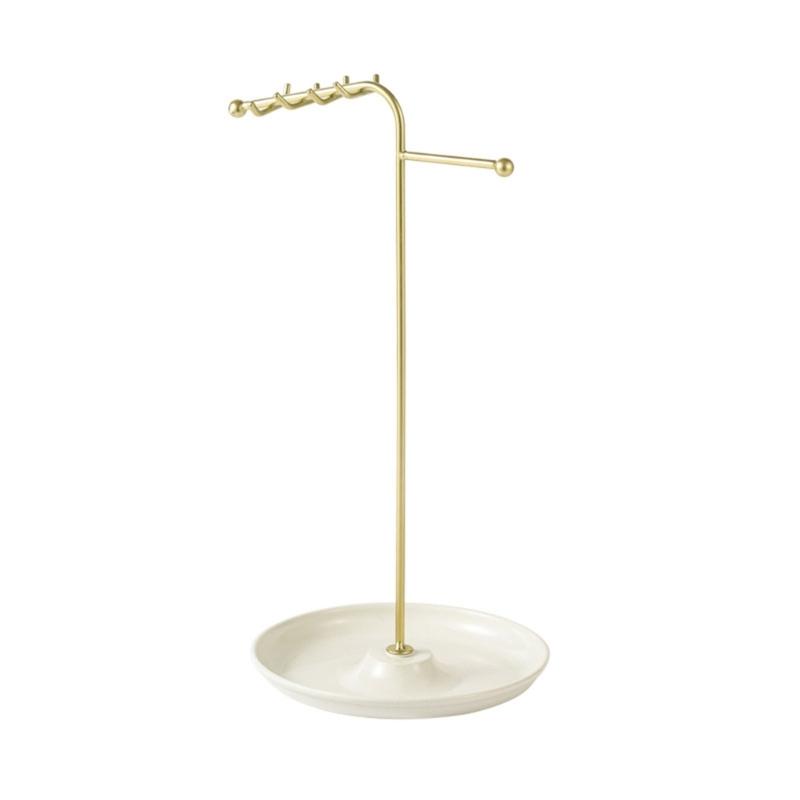 Stylish Metal Necklace and Jewelry Stand Elegant Organizers Portable for Accessories and Watches Home Organization