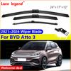 Front Rear Wiper Blades For BYD Atto 3 Atto3 Yuan Plus EV 2021 2022 2023 2024 Accessories Windshield Windscreen Window Brushes