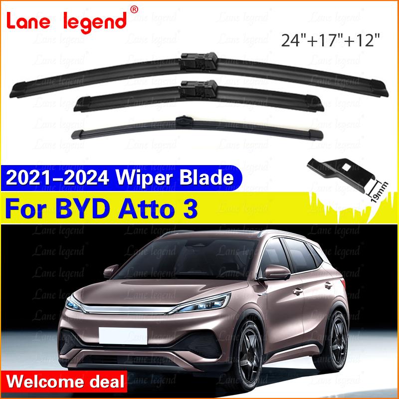 Front Rear Wiper Blades For BYD Atto 3 Atto3 Yuan Plus EV 2021 2022 2023 2024 Accessories Windshield Windscreen Window Brushes