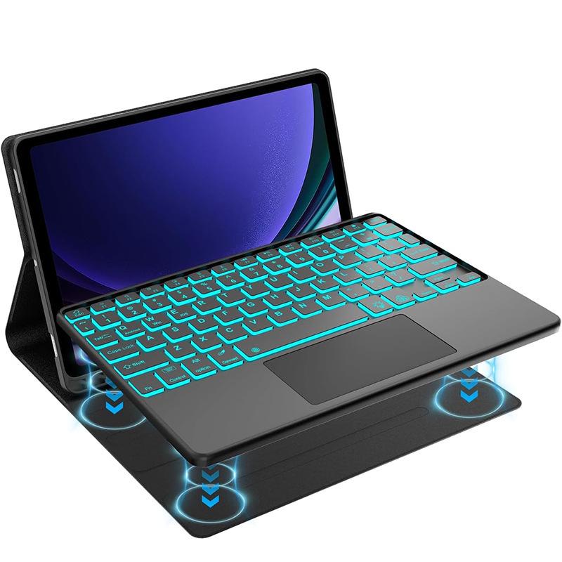 Backlit Bluetooth Keyboard Protective Case for Redmi Pad 2 Pro SE11 Xiaomi 8 Tablet - Spanish Layout