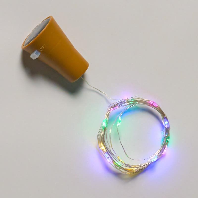 

HOMZY Солнечные 10LED 20LED Огни для винных бутылок Форма пробки Гирлянда Сказочные огни Рождественский свет Медная проволока Лампа для украшения дома и комнаты 20LEDs 2m разноцветный
