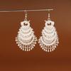 Retro Miao Silver Tassel Earrings: Ethnic Yunnan Long Dangle Women's Jewelry