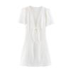 Summer European and American Women's Clothing Mini Dress with Bow Decoration