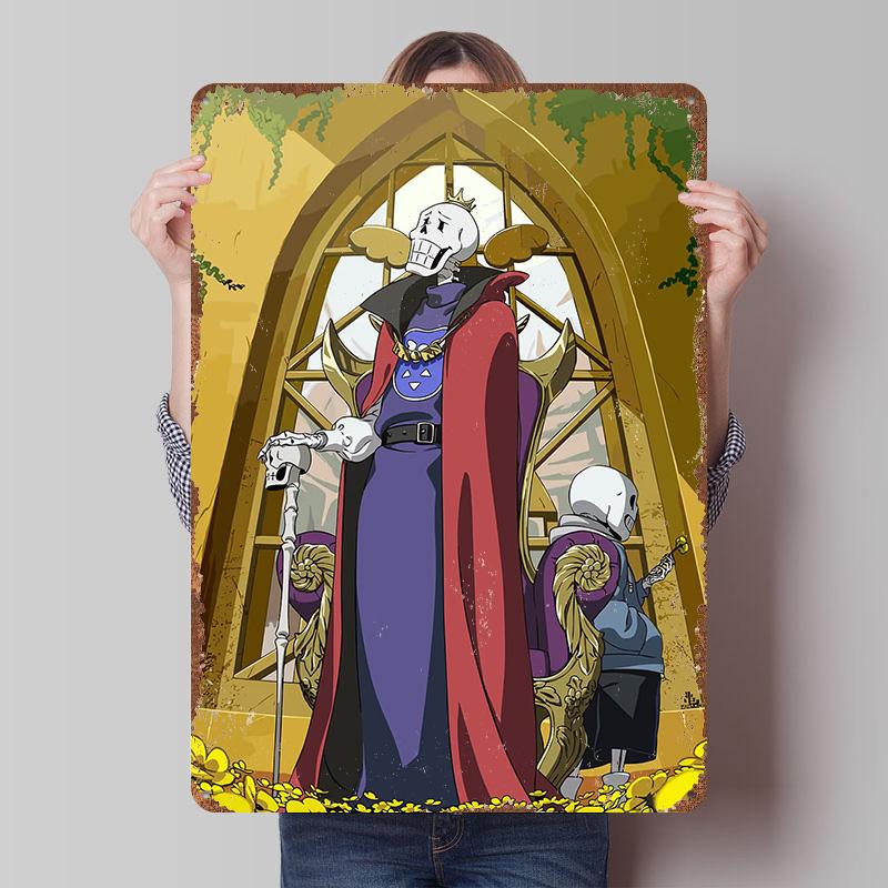

Undertale Tinplate Poster Customized Wall Art Vintage Retro Metal Signs for Gaming Room Decoration At Home Wand Deko Man Cave 20x30cm（7.8x11.8inch）