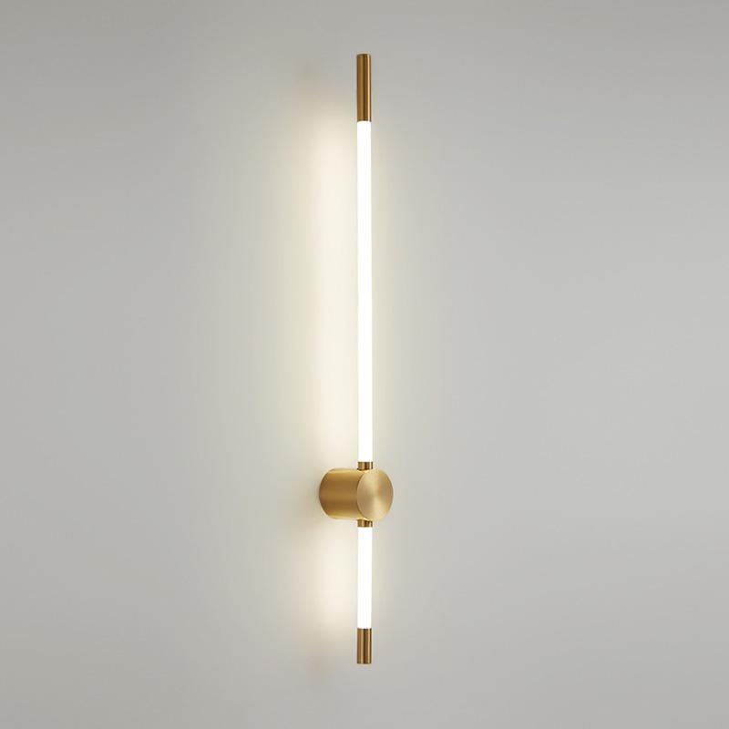 Modern LED Wall Lights Bedroom Longer Tube Lighting Living Room Background Decorate Stairs Lamp Hotel Black Gold Sconce Fixtures
