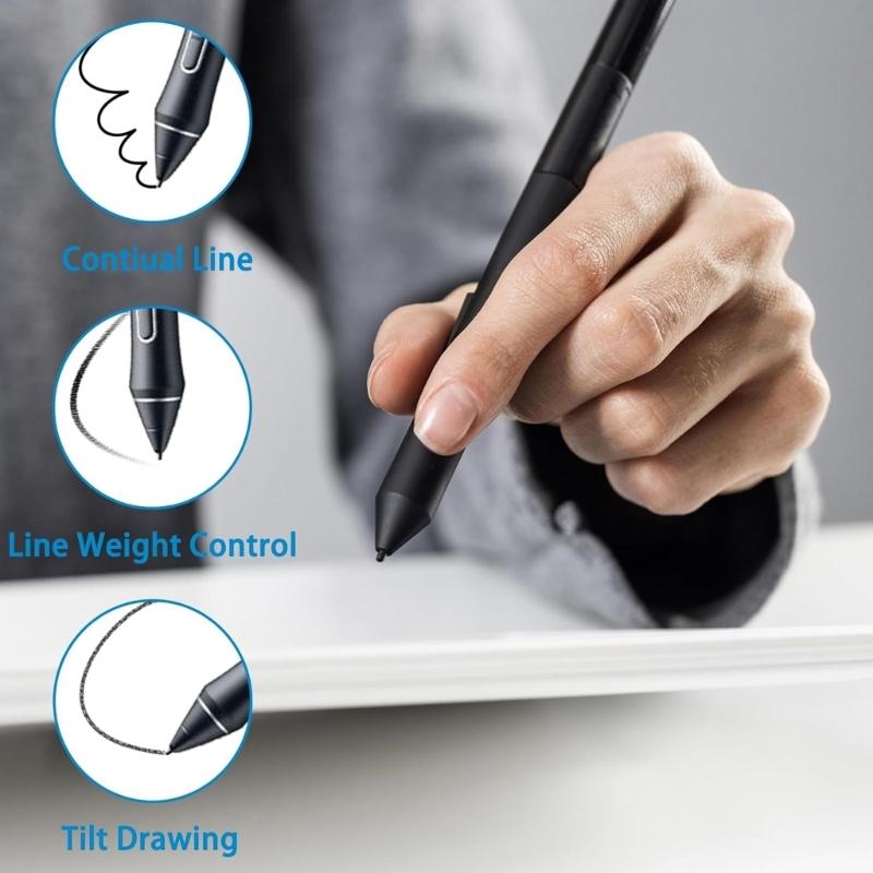 10Pieces Standard Refill Styluses Pen Tips for DTHW1321,DTHW1620,DTHW1621 Tablets Styluses Nibs with Removal Clip