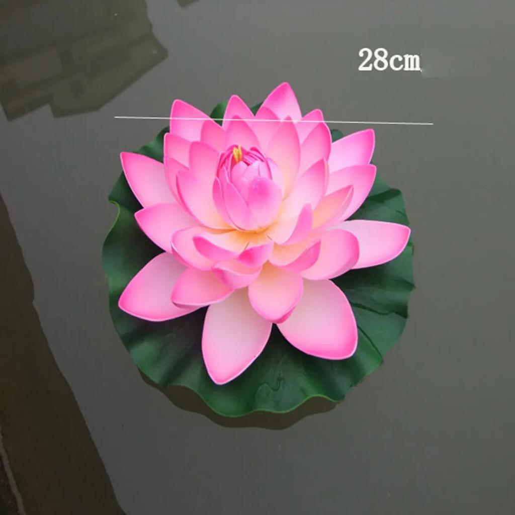 Artificial Floating Lily Pads Pond Flowers For Aquarium Decoration EVA Plastic Material Realistic Appearance Water Decoration