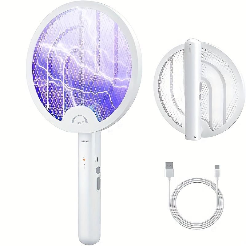 2-in-1 Electric Mosquito Swatter&rechargeable Mosquito Killer Lamp, 3-layer Safety Net, On/off Automatic Mode, High-voltage Insect Trap