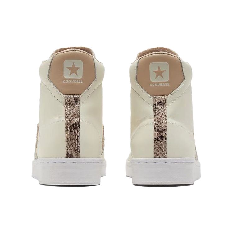 Converse Pro Leather High Snakeskin Unisex Sneakers Cream Egret Nomad 170497C