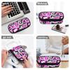Pencil Pouch 300D Polyester Organized Storage Smooth Zipper with Mesh Pocket Removable Divider and Pen Slots for Students