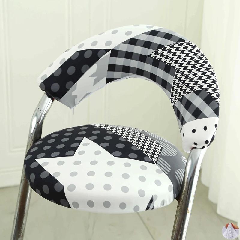 Split Low Back Chair Cover Corn Velvet Solid Color Simple Elastic Modern Home Decor Chair Dust Protect Cover Office Stool Covers