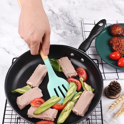 Slotted Turner High-temperature Resistant Non-stick Hollow Silicone Spatula Steak Frying Spatula Kitchen Gadget