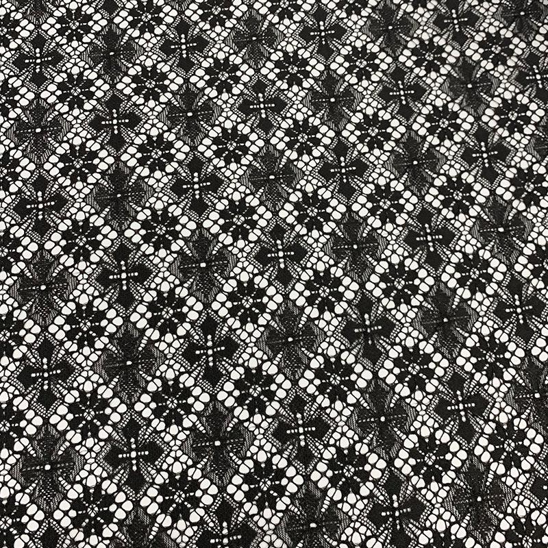 

Жаккардовая трикотажная ткань с кружевным дном из полиэстера для женской и детской одежды