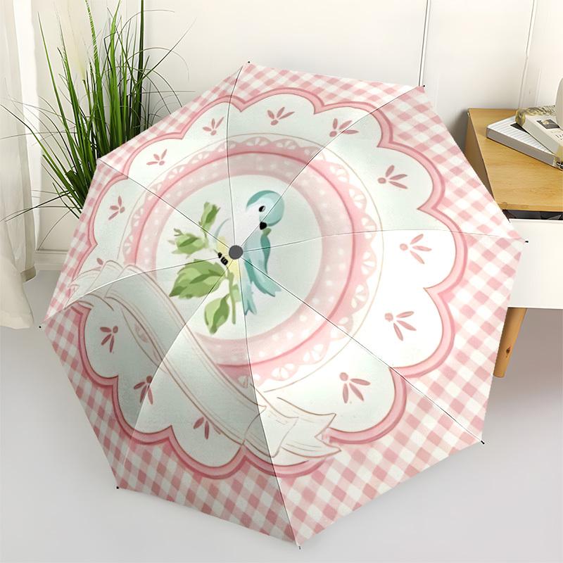 

1pc Birdsong Automatic Opening/Closing Umbrella with Operation & Windproof Canopy - Folding Design, Holiday Gift yy260225192