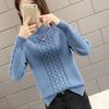 Women's Semi High Neck Sweater Loose Mid Neck for Autumn and Winter Stylish and Thick Sweater