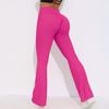 European and American Nude Wide-leg Tight Yoga Pants High Waist Hip Lift Quick-drying Micro-pull Pants Casual Sports Fitness Pants Flared Pants