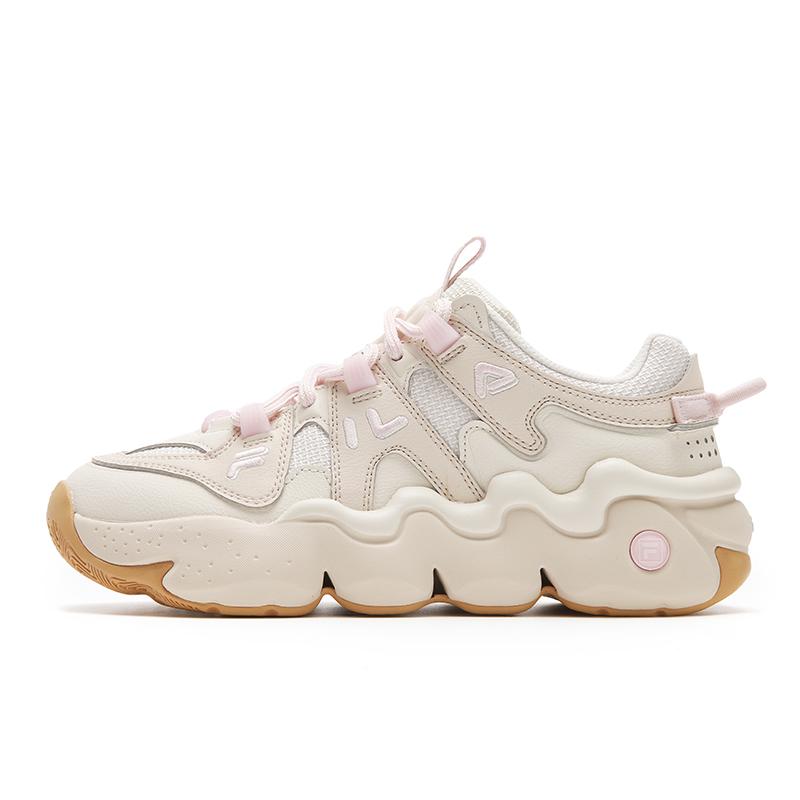 FILA Panini Soft Comfortable Shock Absorption Wrap Low Top Casual Shoes Women sneaker Beige F12W532163FTA