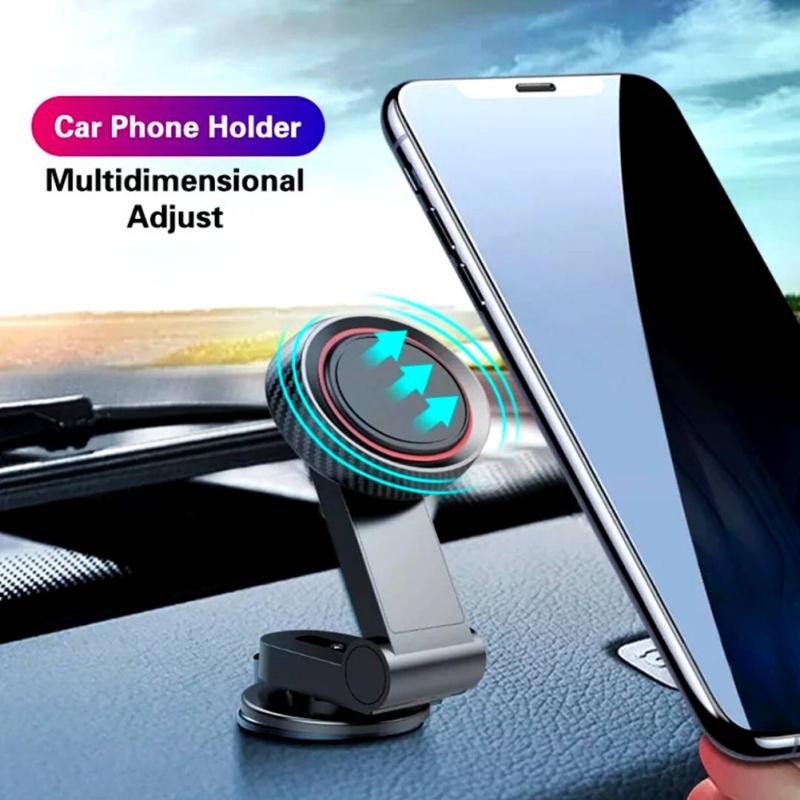 Foldable Car  Magnetic  Phone  Mount  Holder 360 Degree Rotation Independent Chassis Adjustable For