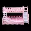 Dollhouse Miniature European Princess Double Bed Simulation Furniture Doll House Bedroom Decor Pretend Play Toys For Kids