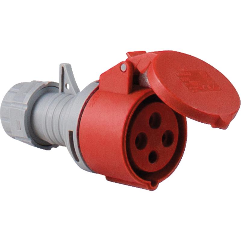CEE coupler with cover 400V 16A IP44 60575