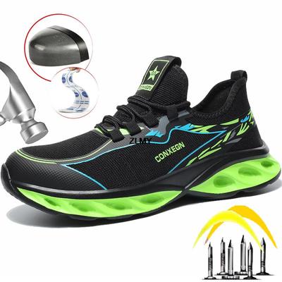 Modische Sicherheitsschuhe für Männer mit Stahlkappe, Turnschuhe, pannensicher, industrielle Arbeitsschuhe, atmungsaktiv, Arbeitssicherheitsstiefel, Anti-Smash