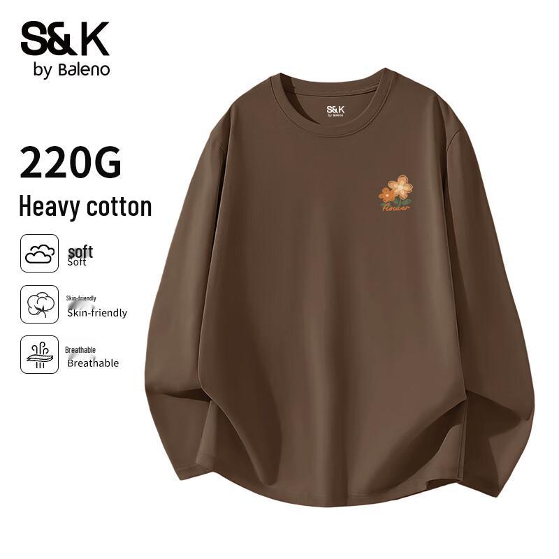 

Baleno S&K Series Unisex Pure Cotton Loose Fit Graphic Long-Sleeve T-Shirt 4XL