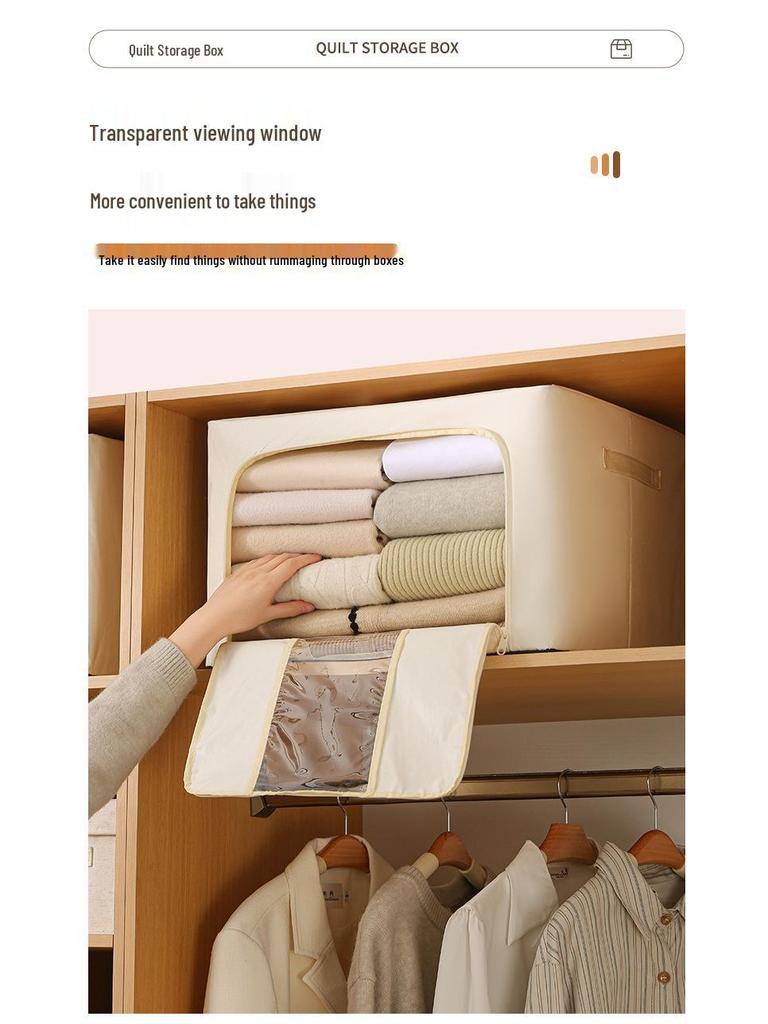 Foldable Waterproof Quilt Organizer with Large Capacity for Bedroom