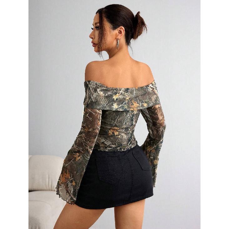 Frühling und Herbst Neue Damen Vielseitige Langarm Tägliche Business Pendler Elegante Komfort Sexy Bottom Shirt Top