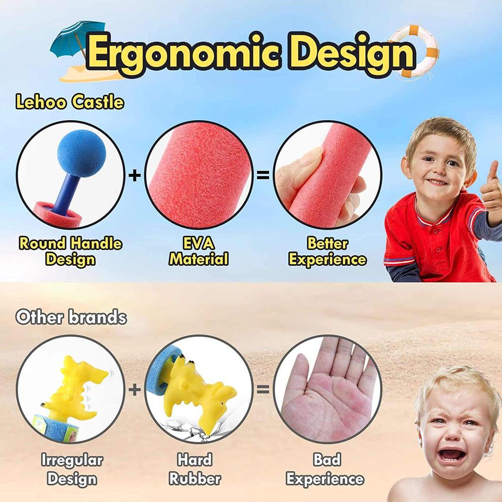 12pcs Water Guns Foam Water Blaster Squirt Guns for Kids Gift Toys Perfect Outdoor Play Game Summer Garden Swimming Pool Beach