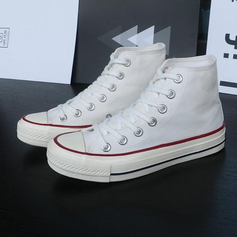 Pantofi Clasici Negri Solizi din Pânză Primăvară Înalți Outdoor Casual Adidași Confortabili Respirabili Încălțăminte