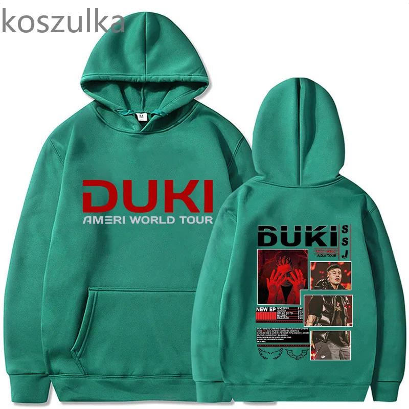 Duki Ameri World Tour Hoodies New Art Aesthetic Clothing Casual Women Men Pullovers High Street Loose Sweatshirt Streetwear