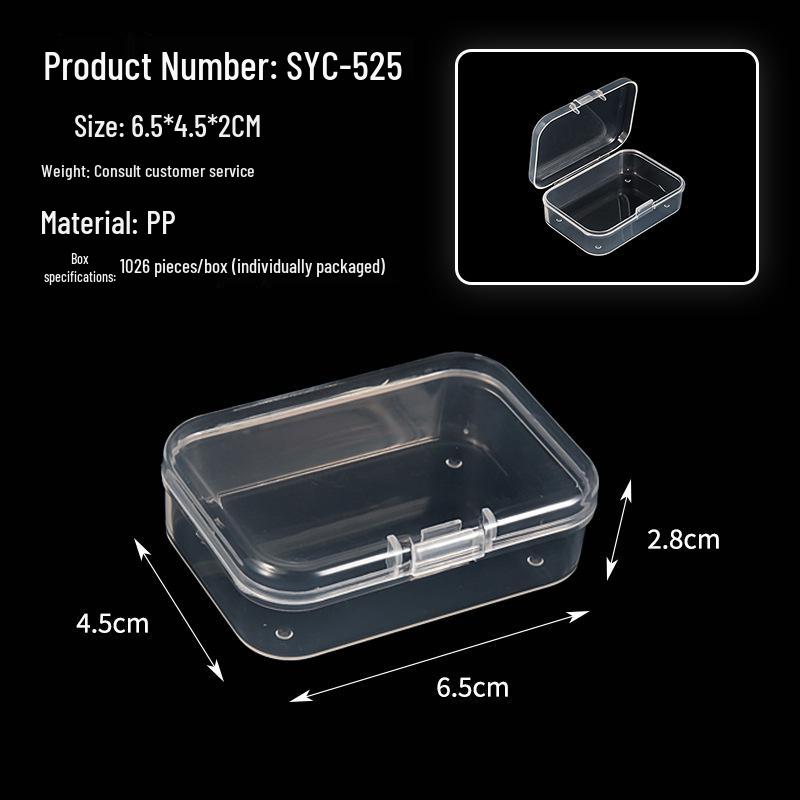 PP Rectangular Transparent Storage Box for Fishing Hooks, Gear, Ornaments & Components with Snap Lid