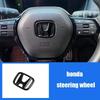 AAAME1 Car Modification Suitable for Honda 10th Accord/Civic Black Red Front Logo Covered Rear Logo Steering Wheel Modification Decor