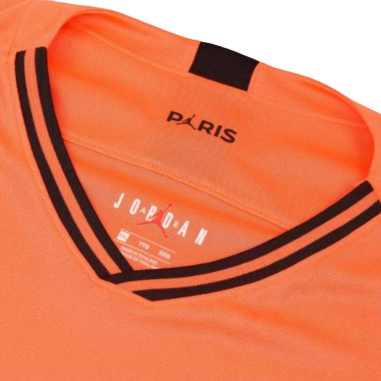 Jordan Air 2019-20 Paris Saint-Germain Comfortable Simple Versatile Long Sleeve Football Shirt Men Tops Orange AJ5681-613