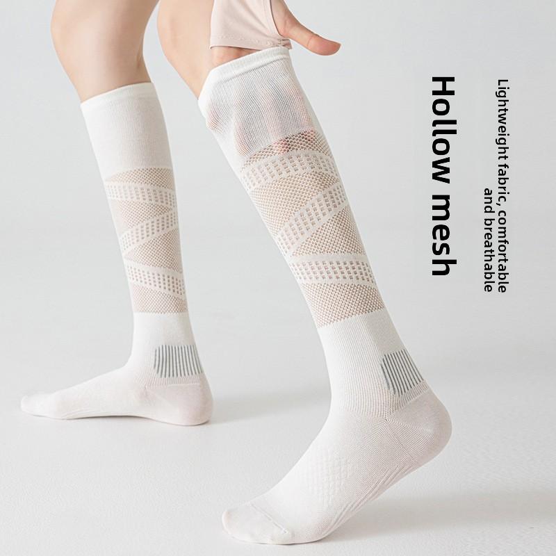 Sports Pressure Short Socks for Women - Summer Lightweight Tennis Socks for Badminton, Fitness, Running, Rope Skipping, Yoga - Long Tube Socks