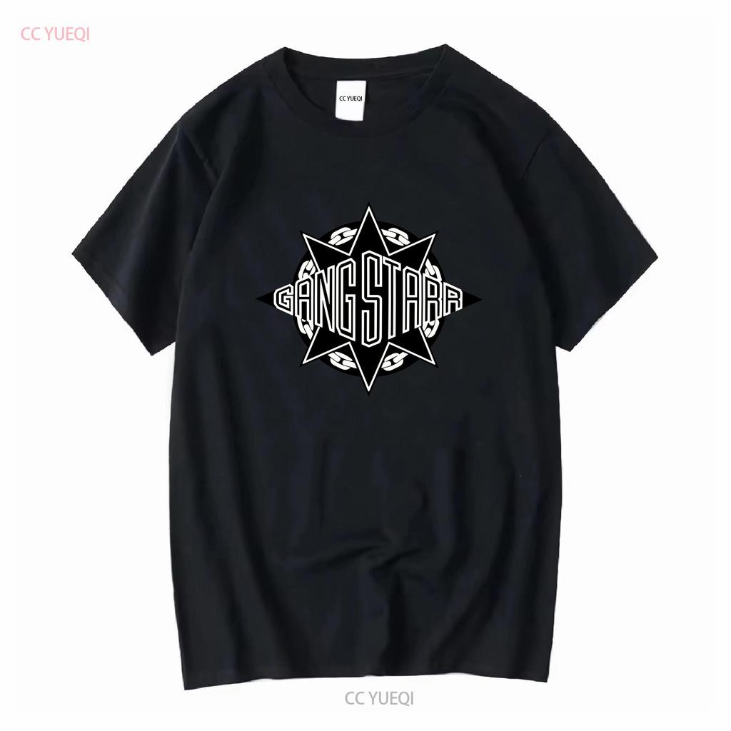 Gangstarr Logo T shirt 1990 Hip Hop tee long or short sleeves vintage Washed Stretched designer clothes Unisex homme streetwear