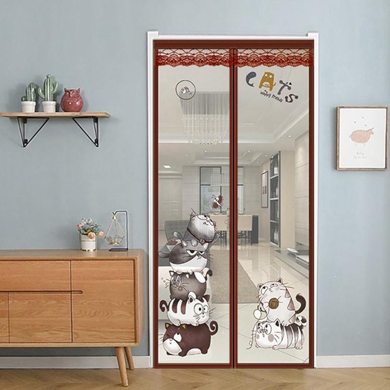 Summer Magnetic Mesh Net Anti Mosquito Insect Fly Bug Curtain Automatic Closing Door Screen Kitchen Curtain Drop Shipping