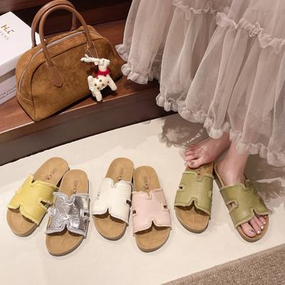 Thick-soled Slippers Women's Summer Wear New Shoes Versatile One-word Cool Slippers