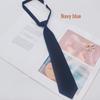 Korean Style Black Solid Color Tie - 7cm Women's Fashion Casual JK Uniform Accessory